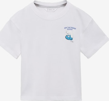 MANGO KIDS Paita 'SMUMOTO' värissä valkoinen: etupuoli