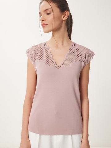 Happiness İstanbulPulover - roza boja: prednji dio