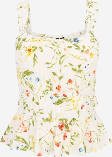 Vero Moda Tall Toppi 'VMEASY JOY' värissä sininen / keltainen / oliivi / valkoinen, Tuotenäkymä