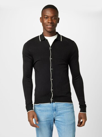 Vestes en maille BURTON MENSWEAR LONDON en noir : devant