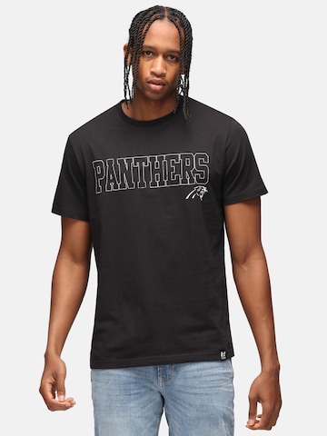 Recovered T-Shirt 'NFL Panthers' in Schwarz: predná strana