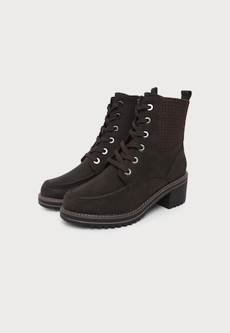 MARCO TOZZI - Botines con cordones en marrón
