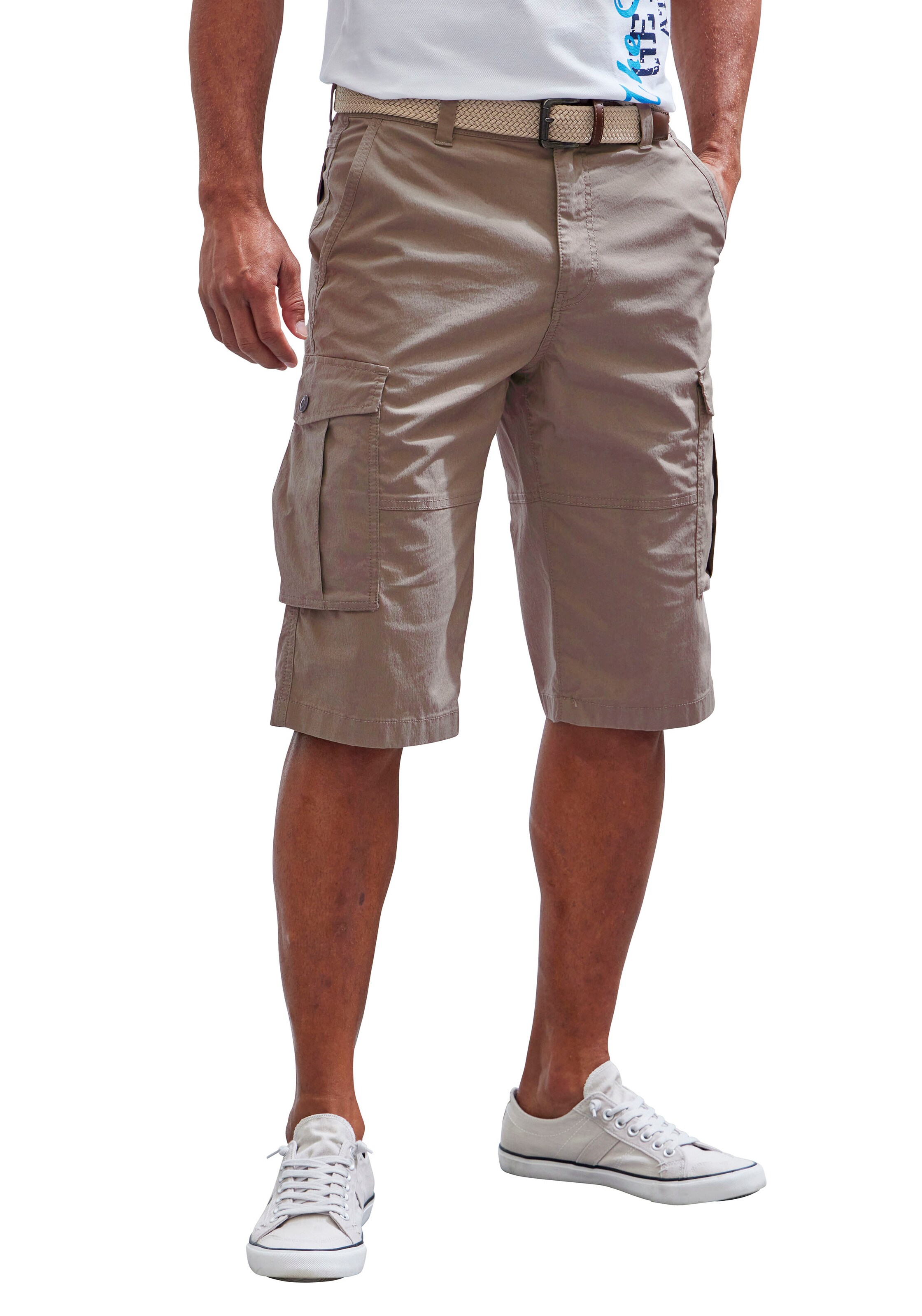 JOHN DEVIN Regular Cargohose in Braun: Vorderseite