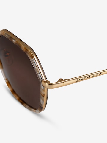 Kapten & Son Sonnenbrille 'Amsterdam Edge Toffee Tortoise Brown' in Braun