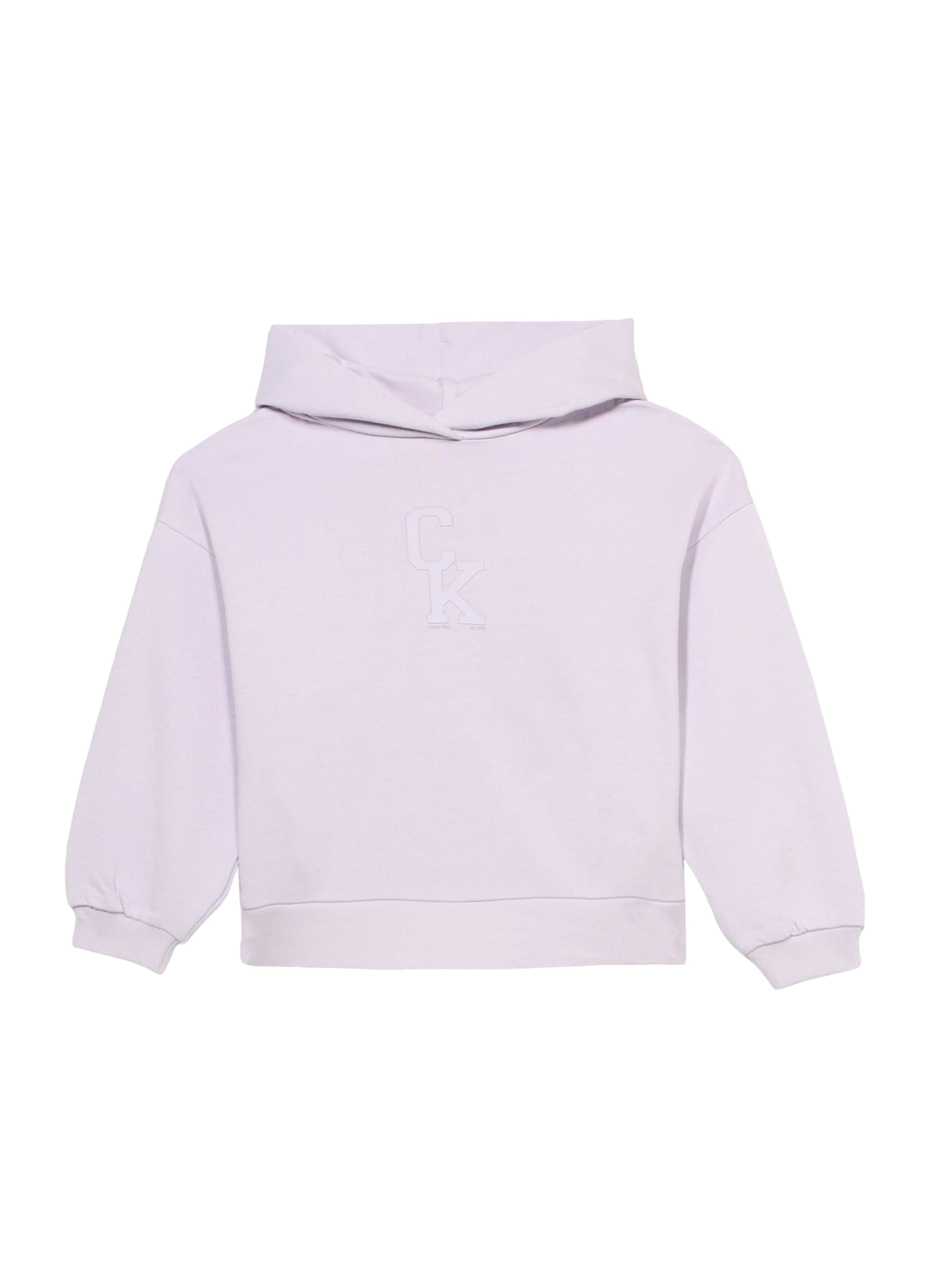 Sweat-shirt Calvin Klein Jeans en violet : devant