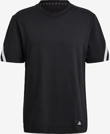 ADIDAS SPORTSWEAR Функционална тениска в черно: отпред