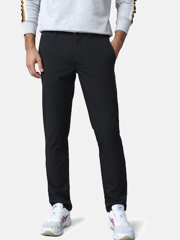 MEYER Slimfit Chinohose 'M5 Move 9-6196' in Schwarz