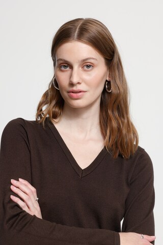 ICHI Pullover in Braun