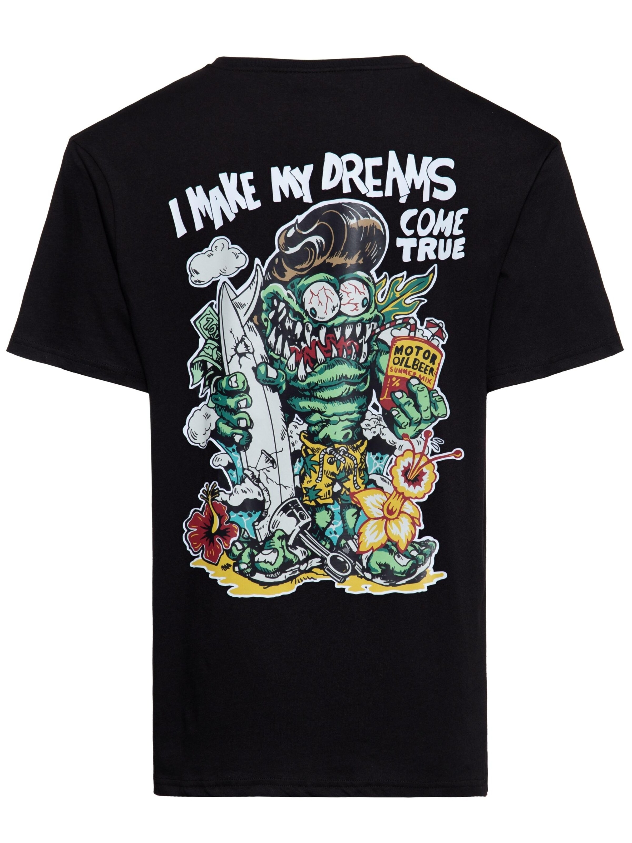King Kerosin Shirt 'I make my dreams' in Black: front