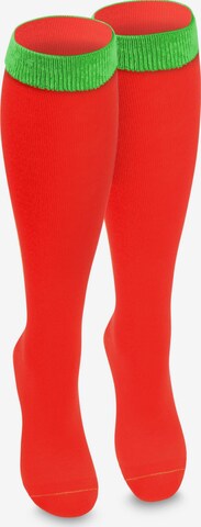 Chaussettes montantes normani en rouge