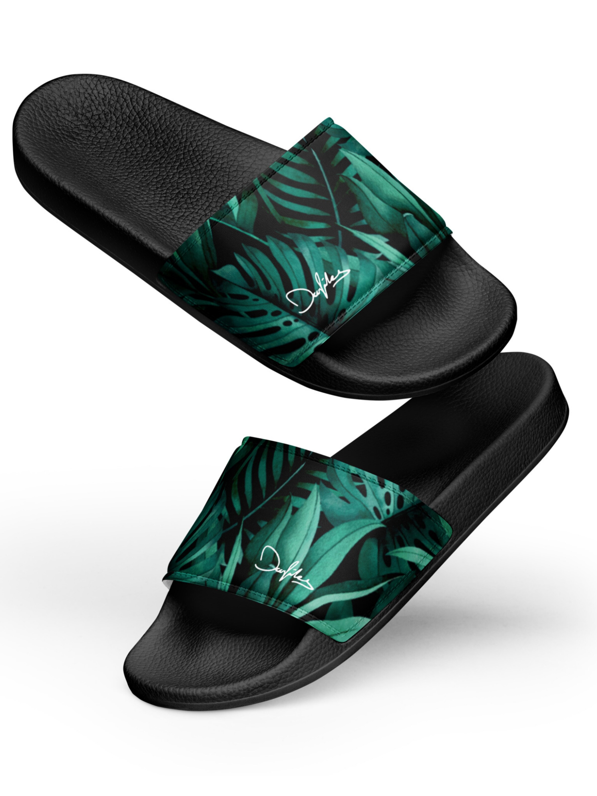 DECALVIBES Slippers 'Palm Leaves' in Green