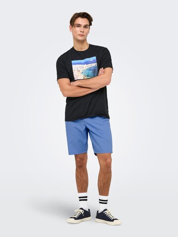 Coupe slim Pantalon chino 'ONSKal' Only & Sons en bleu