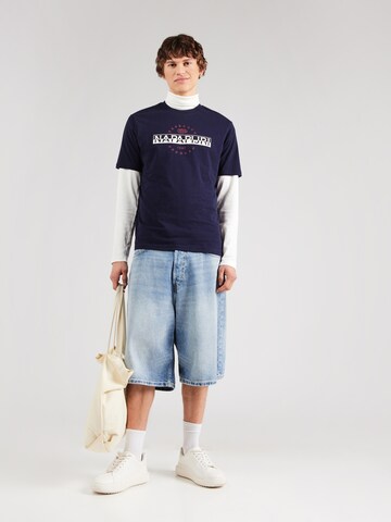 T-Shirt 'SANDER' NAPAPIJRI en bleu