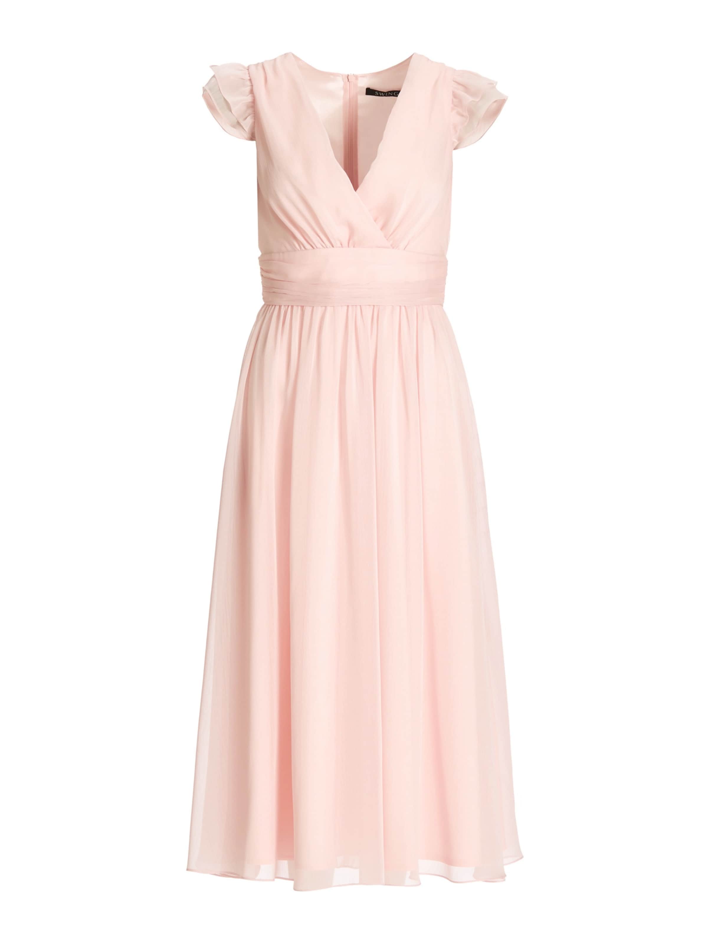 Rochie de cocktail de la SWING pe roz: față