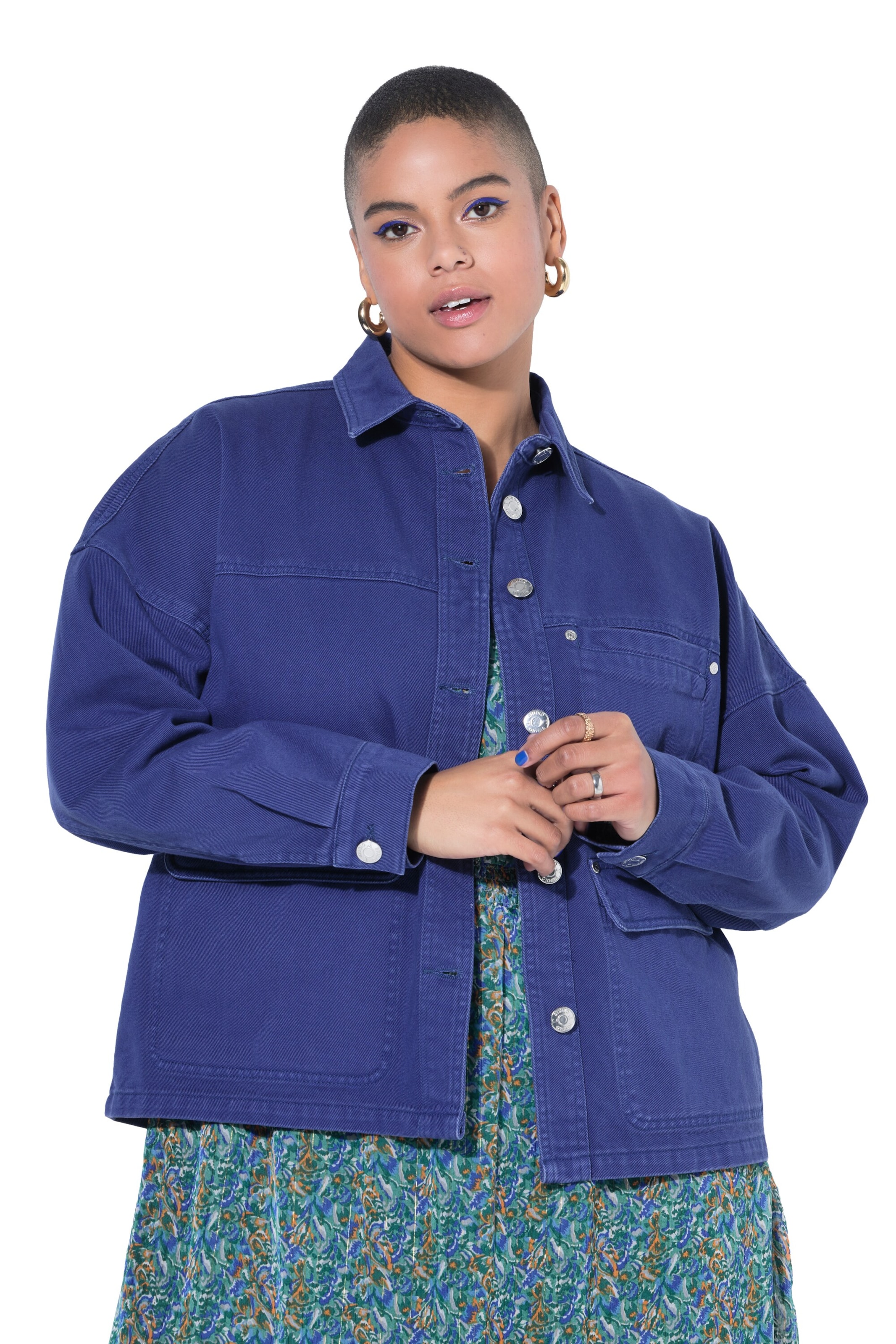 Studio Untold Tussenjas in Blauw: voorkant