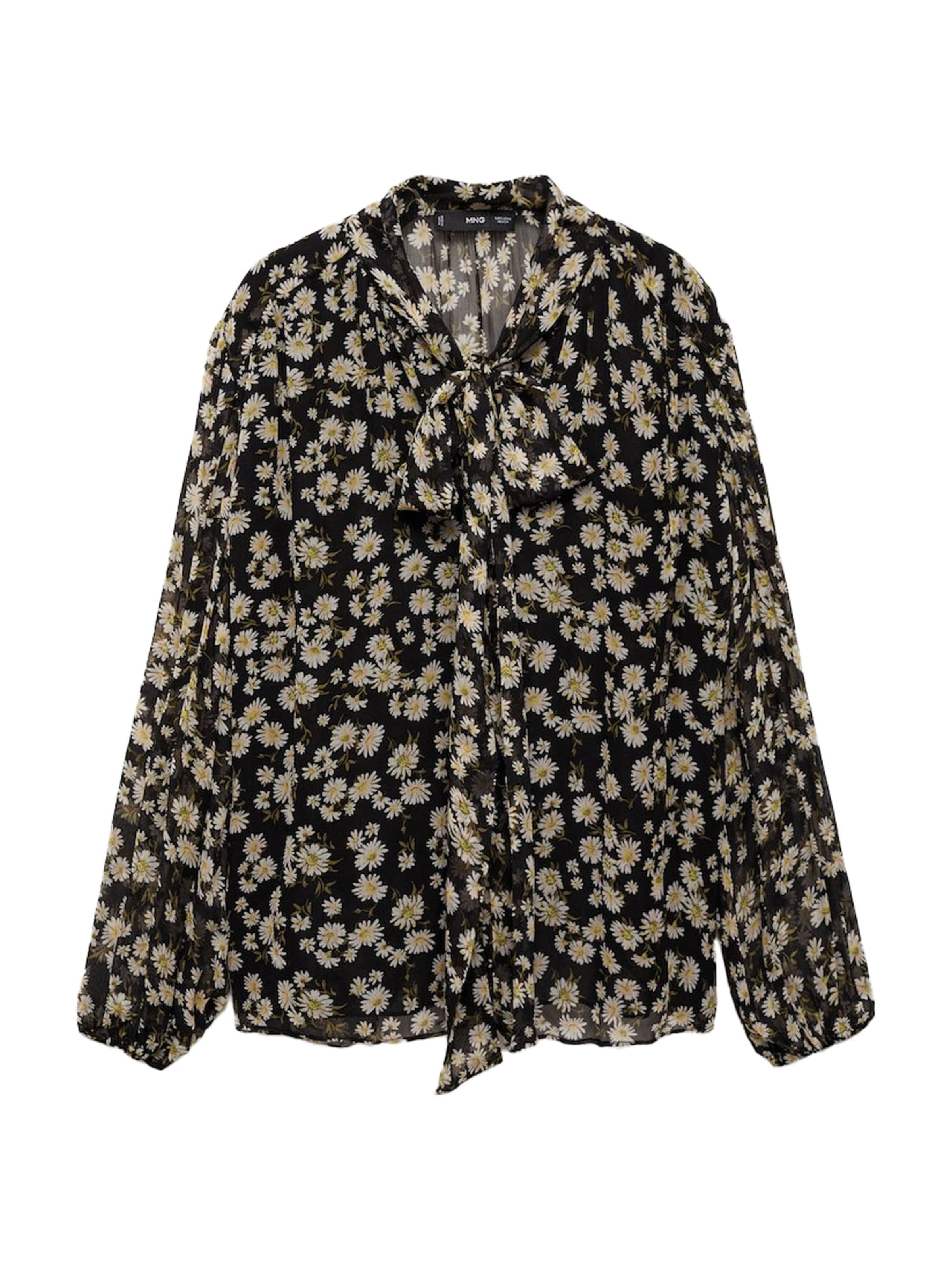 MANGO Blúzka 'BELLE' - Čierna: predná strana