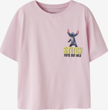 NAME IT Shirt 'NKFJYNIN STITCH' in Pink: front