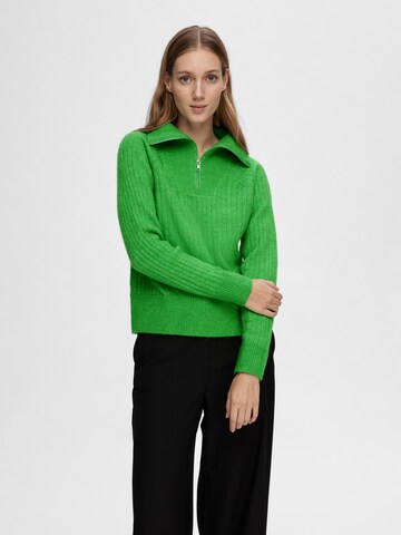 SELECTED FEMME Sweater 'Lulu Mika' in Green