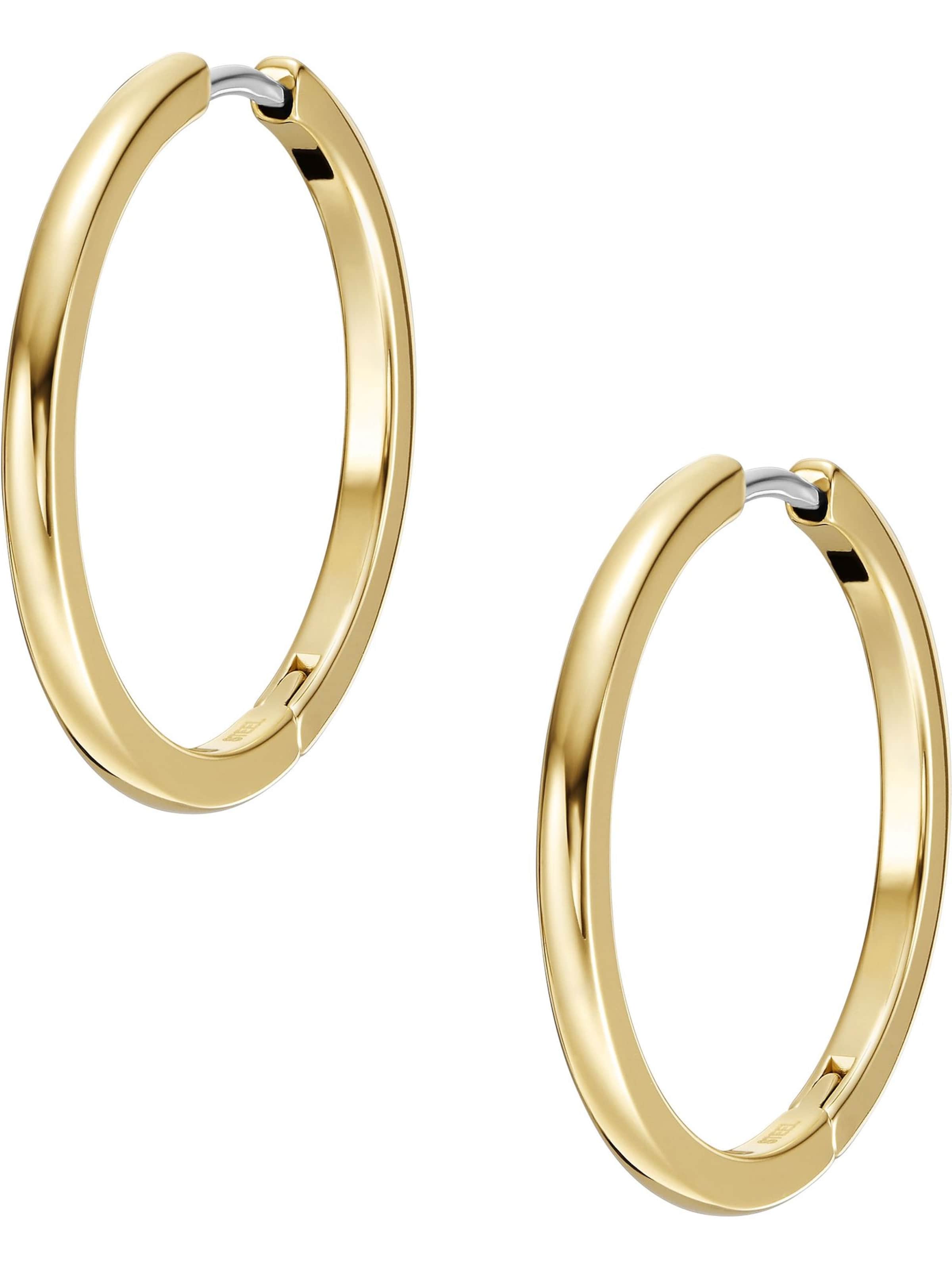 FOSSIL Ohrringe in Gold: Vorderseite