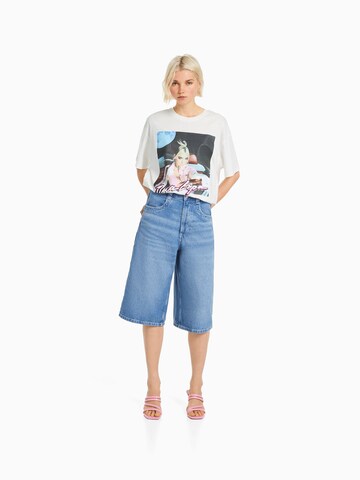 T-shirt Bershka en blanc