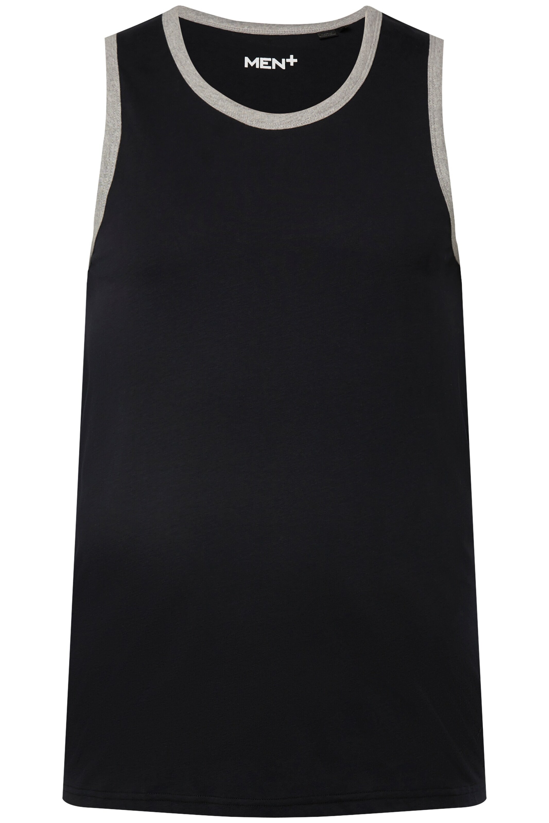 Men Plus Undershirt in Black: front