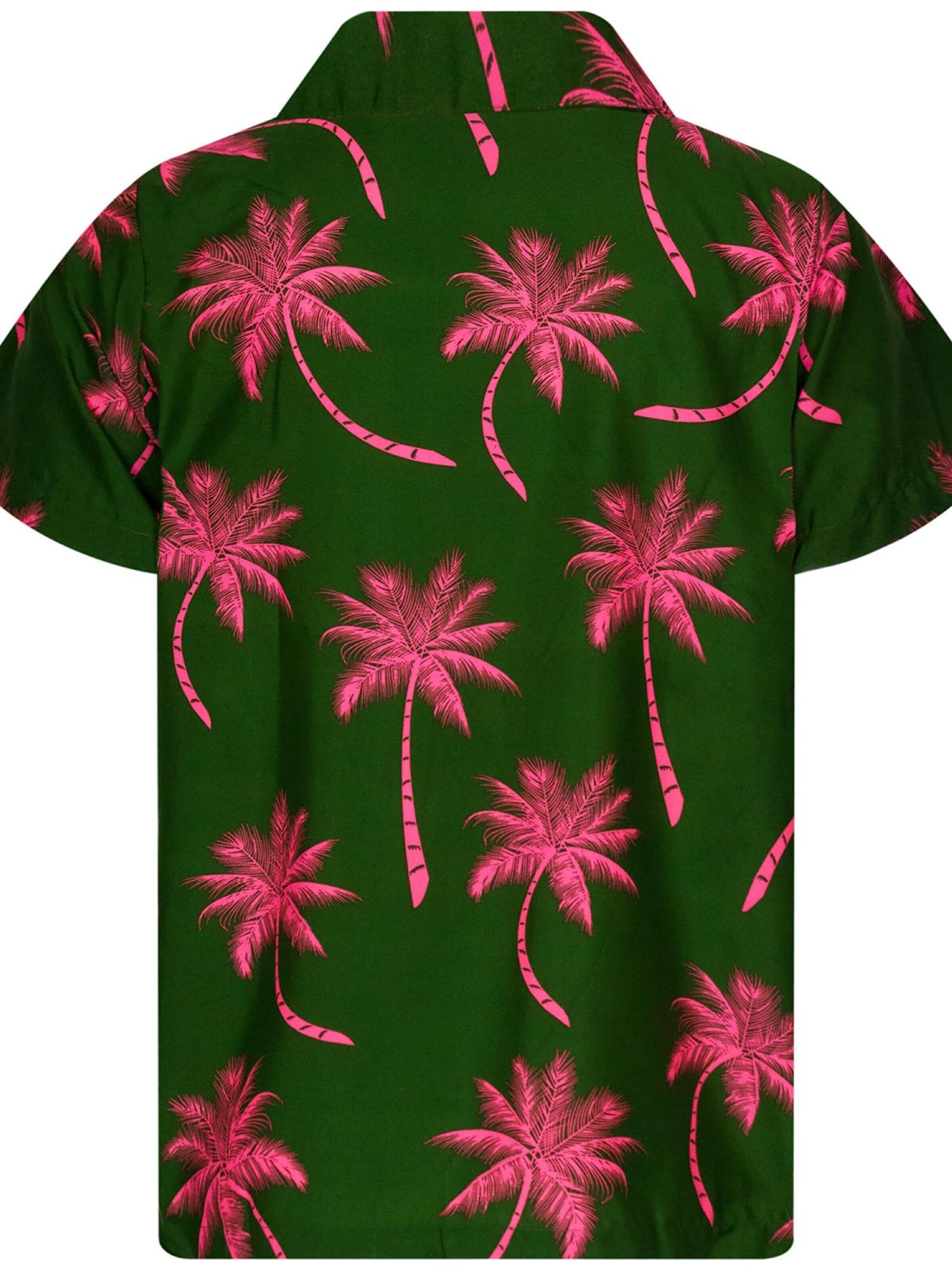 King Kameha Shirt 'Palmshadow' in Groen