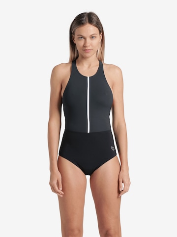 juoda ARENA Biustjė Uždaras maudymosi kostiumėlis 'SHAPEWEAR SILVIA B-CUP': priekis