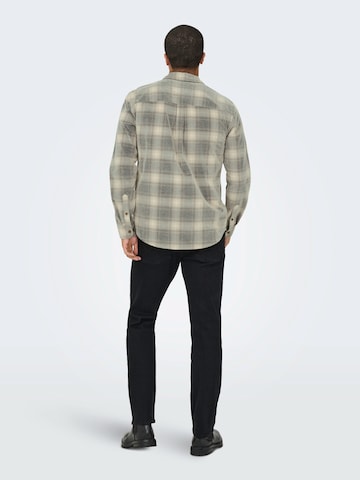 Only & Sons Regular fit Button Up Shirt 'ONSWILLIAM' in Blue