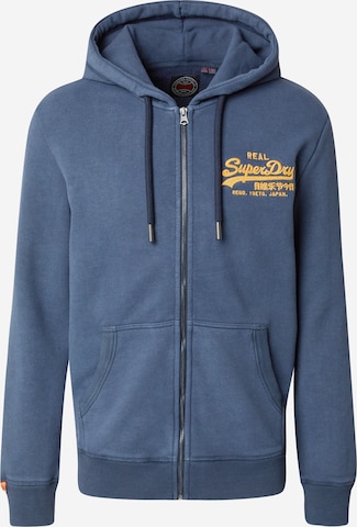 Superdry Sweatjacke in Blau: Vorderseite