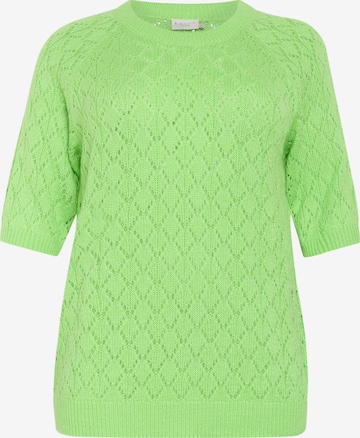 Pull-over 'KCMika' KAFFE CURVE en vert : devant