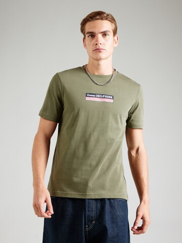 Maglietta di TOMMY HILFIGER in verde: frontale
