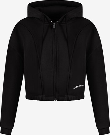 Smilodox Zip-Up Hoodie 'Rayna' in Black: front