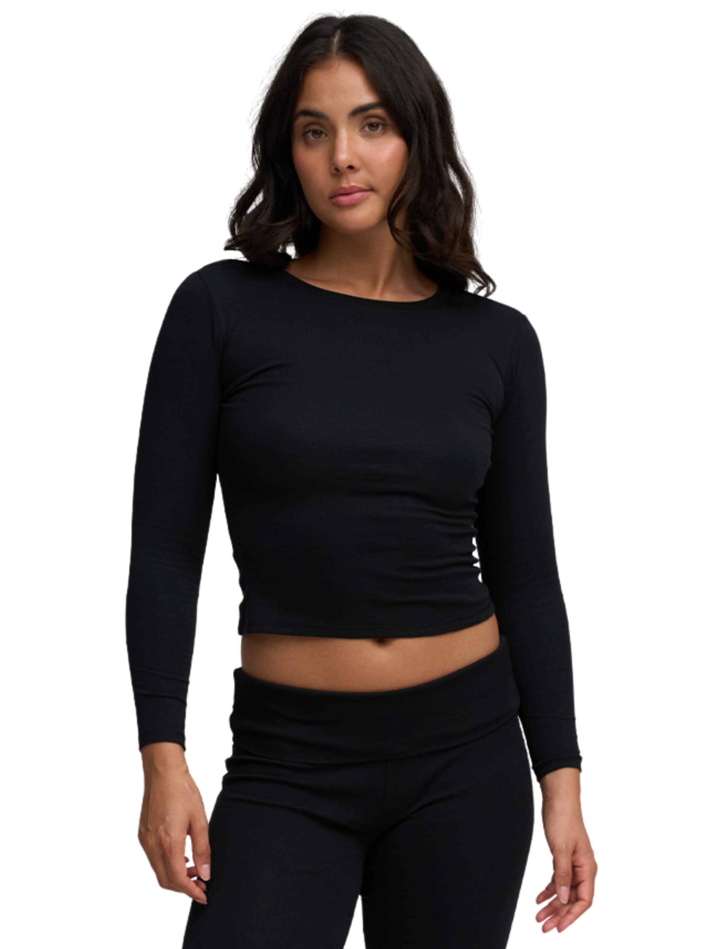 cfab T-shirt 'Cotton Longsleeve' i svart: framsida