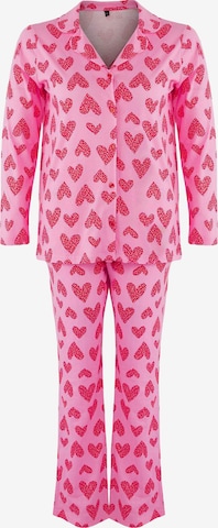 Trendyol Curve Pyjama värissä vaaleanpunainen: etupuoli