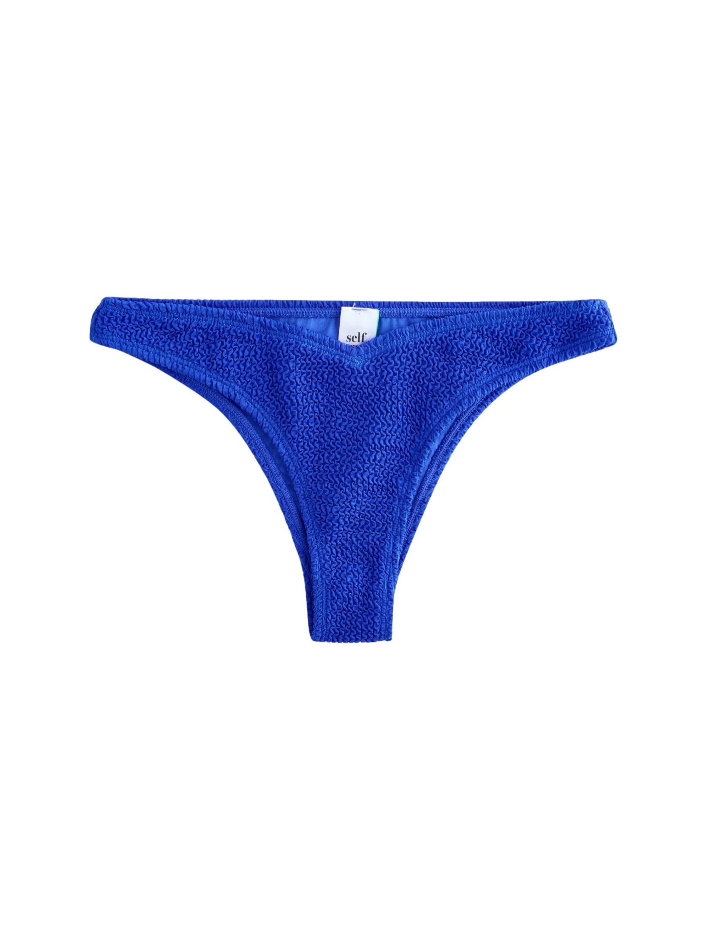 self. Bikinihose in Blau: Vorderseite