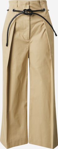 3.1 Phillip Lim Boot cut Pleat-front trousers in Green: front