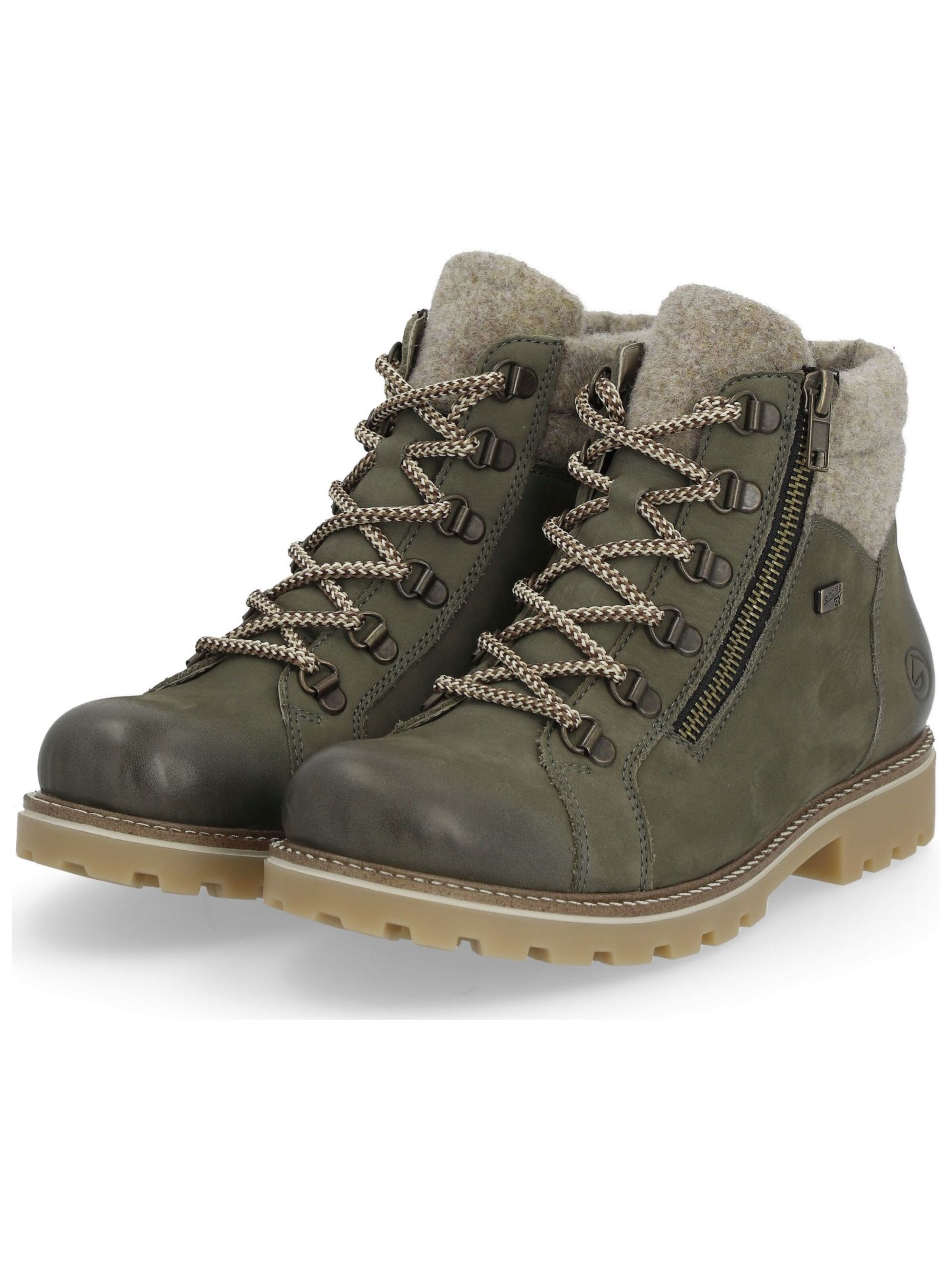 REMONTE Schnürstiefelette in Grün