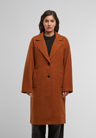 Urban Classics Between-seasons coat in Brown: front