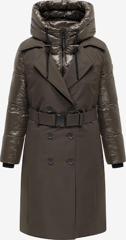 NAVAHOO Wintermantel 'City-Glow 14' in Groen: voorkant