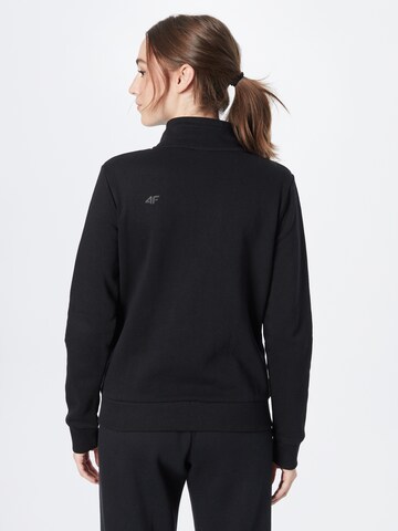 4F Athletic Zip-Up Hoodie in Black