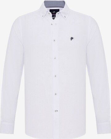 Coupe regular Chemise 'ERMIN' DENIM CULTURE en blanc : devant