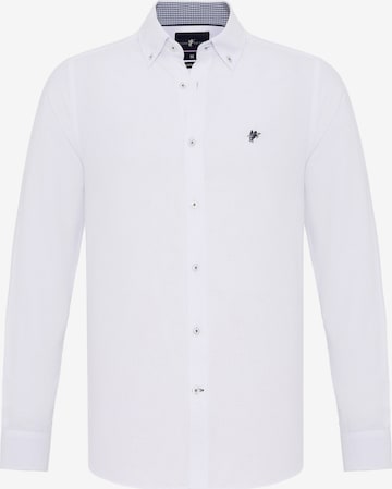 DENIM CULTURE Button Up Shirt 'ERMIN' in White: front