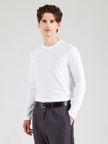T-Shirt bugatti en blanc : devant