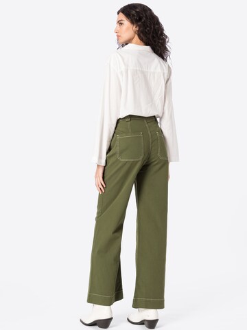 Wide Leg Pantalon Warehouse en vert