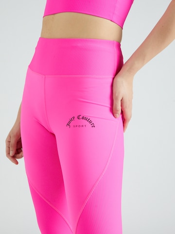 Juicy Couture Sport Skinny Športne hlače 'LORRAINE' | roza barva