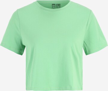 PIECES T-shirt 'RINA' i grön: framsida