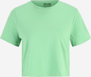 PIECES Tričko 'RINA' – zelená: přední strana