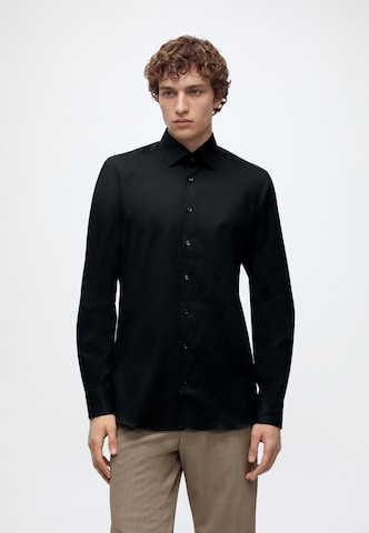 OLYMP Slim fit Πουκάμισο για το γραφείο 'Level 5' σε μαύρο: μπροστά
