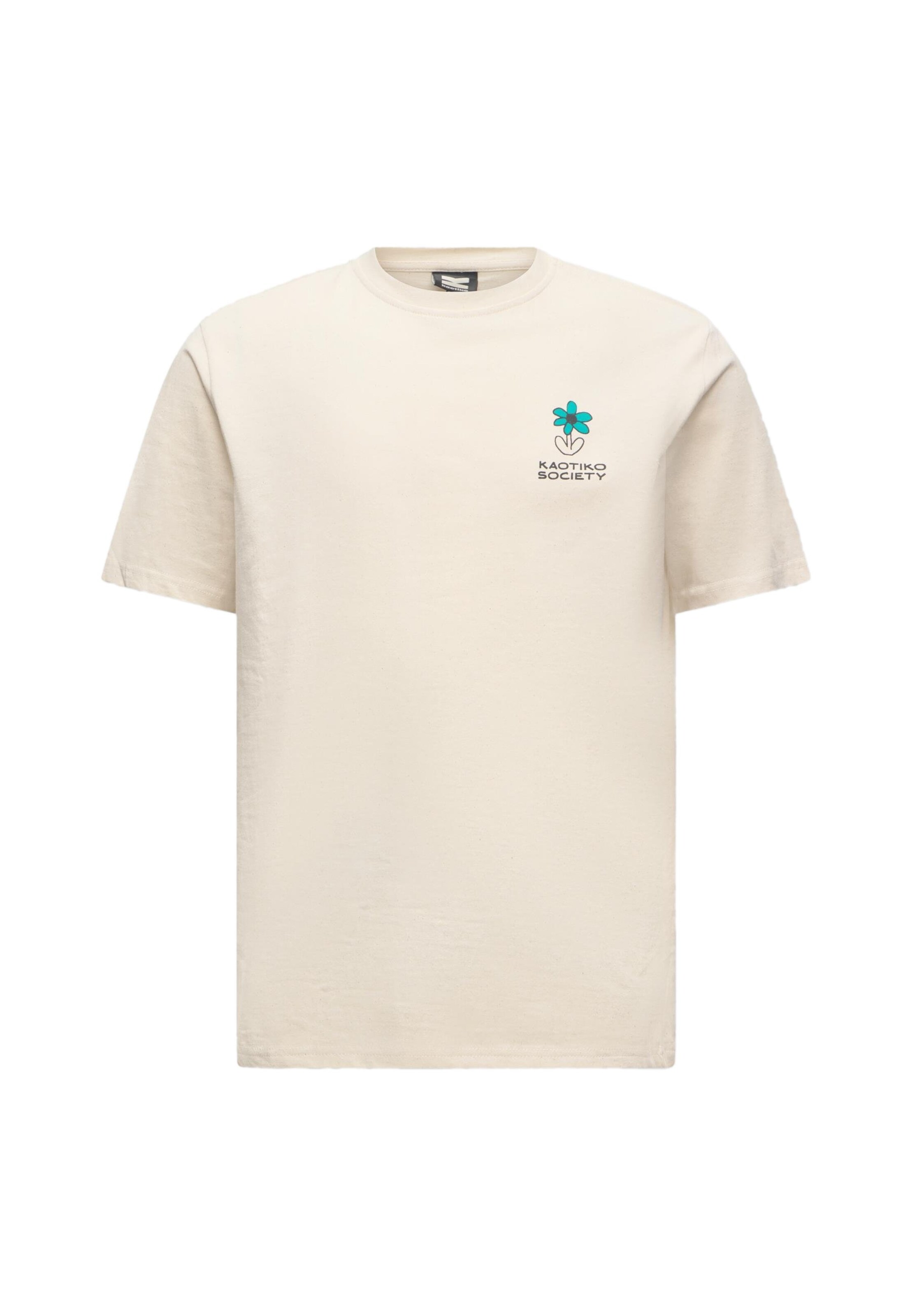 Kaotiko Shirt 'CLIMBING RAT' in Beige: front