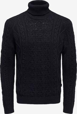 Only & Sons Sweter 'Rigge' w kolorze czarny: przód